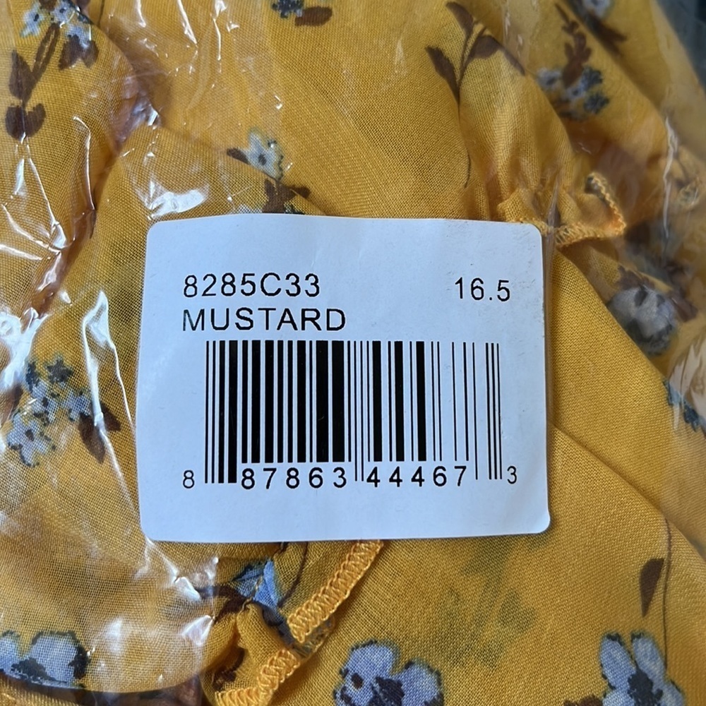 Knit Works Girls Tiered Denim Dress with Belt & Necklace blue/Mustard size 16.5 - Picture 3 of 12